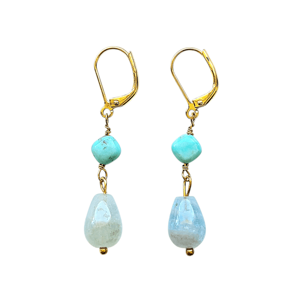 Aquamarine Drop Earrings - MINU Jewels