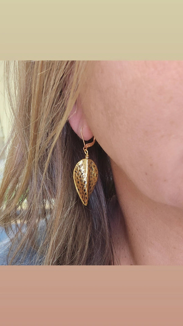 Brassy Drop Earrings - MINU Jewels