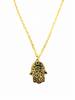 Brassy Hamsa Necklace - MINU Jewels