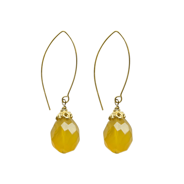 Chalcedony Drop Earrings MINU Jewels