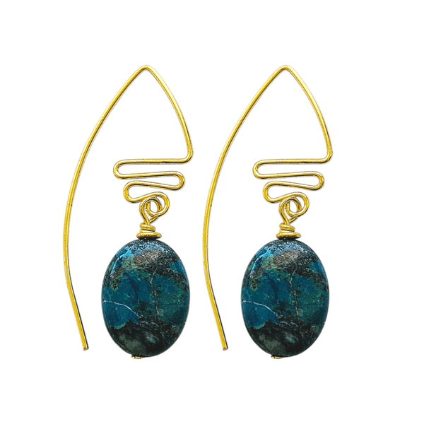 Chryscolla Drop Earrings - MINU Jewels