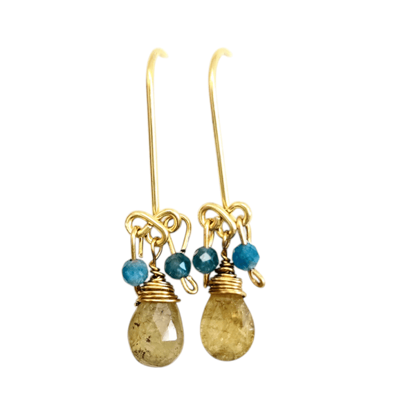 Green Garnet Drop Earrings - MINU Jewels