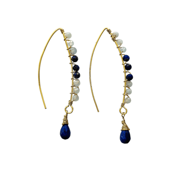 Lapis Hoop Earrings - MINU Jewels