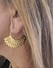 Lotus Gold Hoops - MINU Jewels