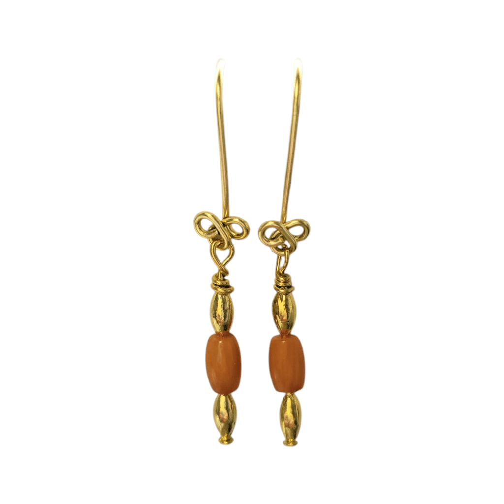 Orange Coral Drop Earrings - MINU Jewels