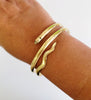 Egyptian Snake Semi-Cuff Triple Wrap - MINU Jewels