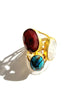 Faceted Gold Oval Rings - MINU Jewels