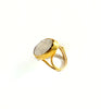 Faceted Gold Oval Rings - MINU Jewels