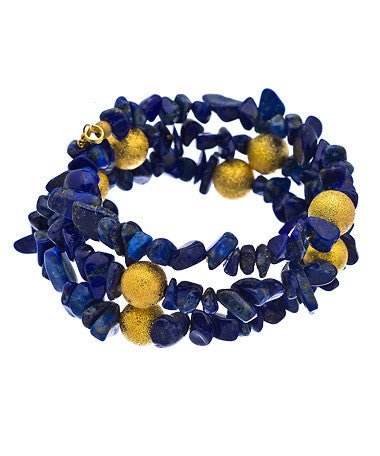 Lapis Chip Gemstone Wrap - MINU Jewels