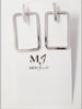 Silver Rectangle Earrings - MINU Jewels