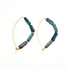 Slider Turquoise Hoops - Silver or Gold - MINU Jewels