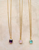 Square Gemstone Necklace - MINU Jewels