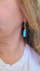 Turquoise or Pearl Chain Earrings - MINU Jewels